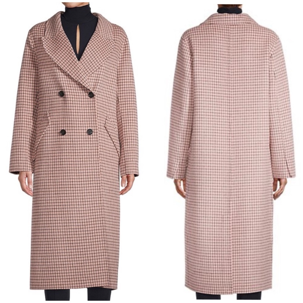 Nwt Elie Tahari Abbey Double Breasted Wool Coat